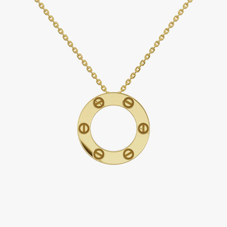 Round Gold Necklace